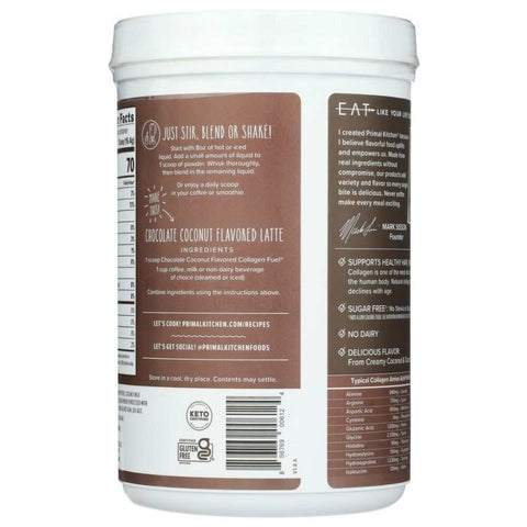 Collagen Fuel Chocolate Coconut Protein Supplement PRIMAL KITCHEN 13.9 oz