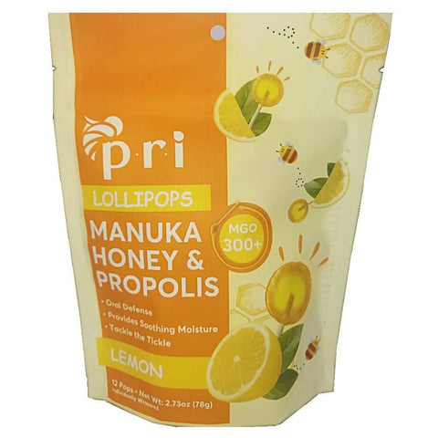 Strawberry & Manuka Honey Soothing Throat Lollipops PRI Children's