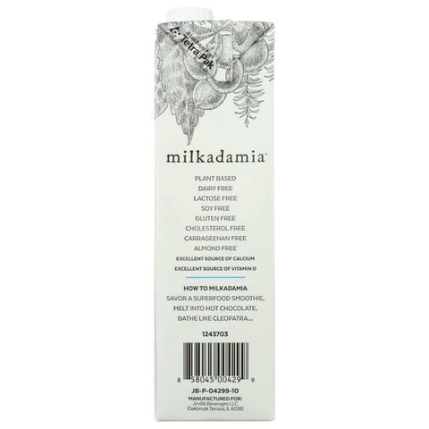 Unsweetened Natural Macadamia Milk 32fl oz Nut Milk MACADAMIA MILK