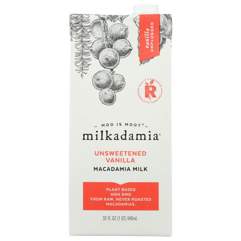 Unsweetened Vanilla Macadamia Milk 32 fl oz Milkadamia