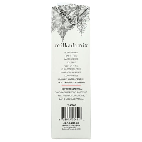 Unsweetened Vanilla Macadamia Milk 32 fl oz Milkadamia