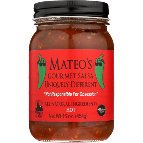 Gourmet Hot Salsa 16 Oz Product Mateo's