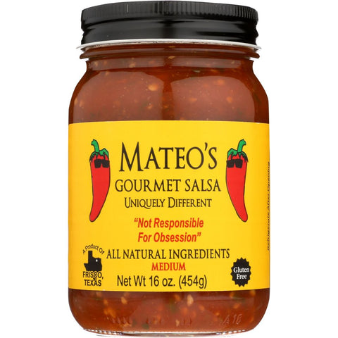 Gourmet Salsa Medium 16 Oz Mateo's