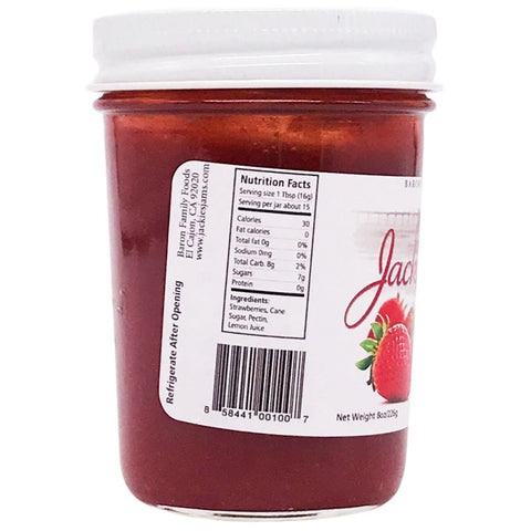 Strawberry Jam 8 oz Jackies Jams