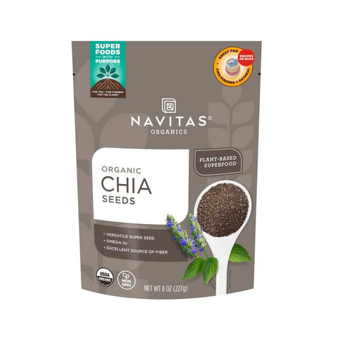 Organic Chia Seeds Premium 16oz Nutrient-Packed Supplement NAVITAS