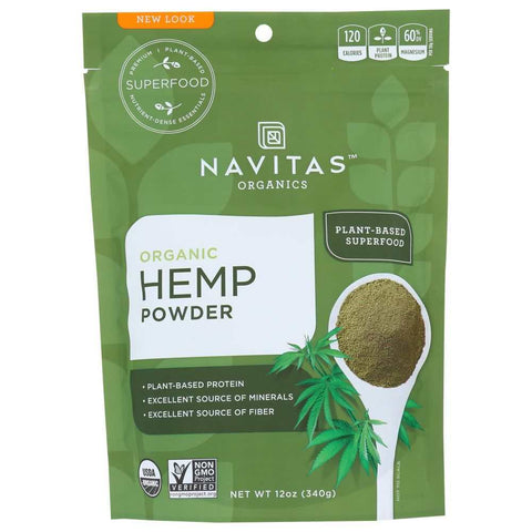 Organic Raw Hemp Protein Powder 12 oz NAVITAS