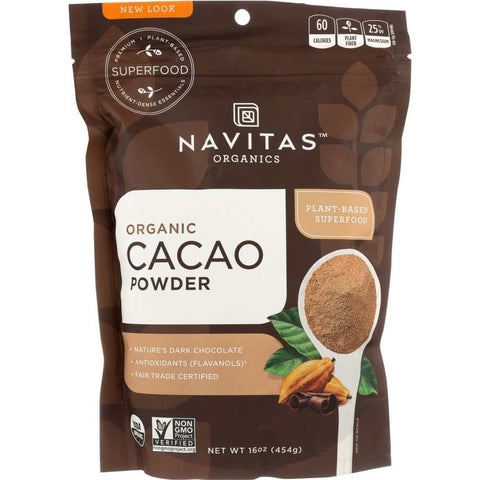 Organic Cacao Powder 16 oz Navitas Organics