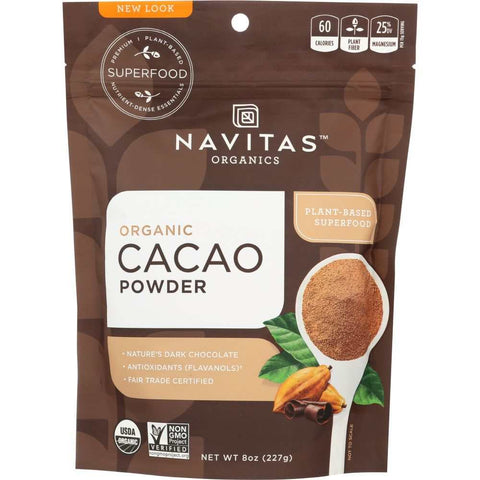 Organic Cacao Powder 8 oz NAVITAS