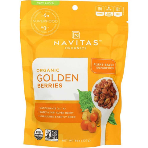Organic Golden Berries 8 oz Snack Fruit Navitas
