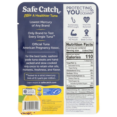 Tuna Wild Elite Citrus Pepper Seasoned 2.6 oz SAFECATCH