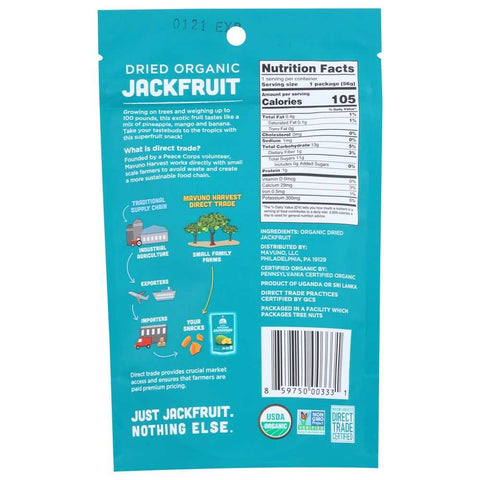 Dried Organic Jackfruit Snack 2 oz Mavuno Harvest