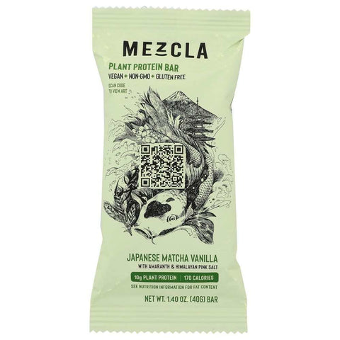 Japanese Matcha Vanilla Bar Smooth Protein Bar MEZCLA 1.4 oz