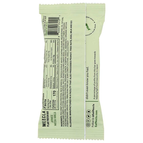 Japanese Matcha Vanilla Bar Smooth Protein Bar MEZCLA 1.4 oz