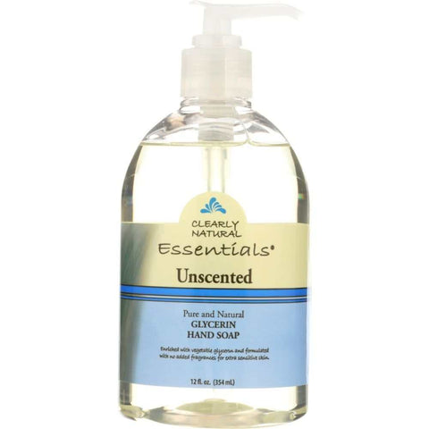 Unscented Glycerine Hand Soap Liquid 12 oz Clearly Natural