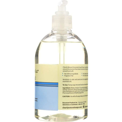 Unscented Glycerine Hand Soap Liquid 12 oz Clearly Natural