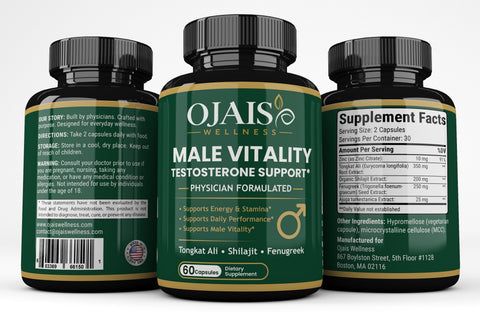 Male Vitality Testosterone Support Supplement Ojais Wellness