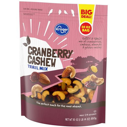 Kroger Cranberry Cashew Trail Mix 30 oz