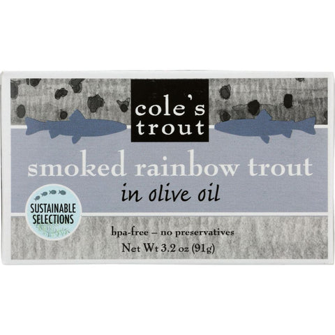 Trout Smoked Rainbow Trout Fillet 3.2 oz COLE'S