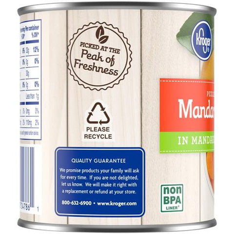 Kroger Canned Mandarin Oranges in Juice 10.5 oz
