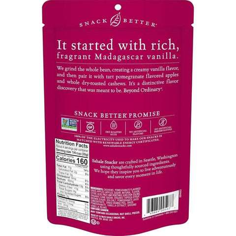 Cashews & Pomegranate and Vanilla Nut Mix SAHALE SNACKS 4oz