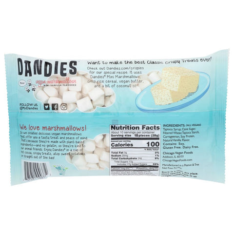 Mini-Marshmallows Vegan Animal Free Non-GMO 10 oz DANDIES