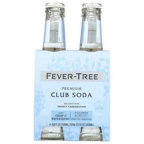 Premium Elderflower Club Soda 4 Pack Mixer FEVER TREE
