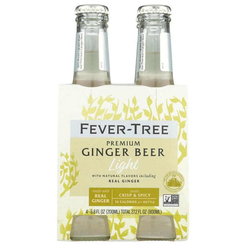 Ginger Beer Light Pack of 4, 6.8 oz Premium Mixer FEVER TREE
