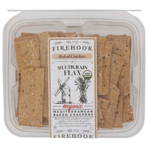 Multigrain Flax Baked Cracker Crunchy Snack FIREHOOK 8oz