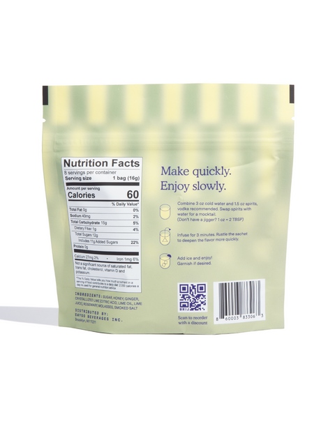 Sayso Honey Rosemary Moscow Mule Cocktail Sachets