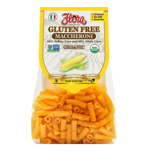 Gluten Free Organic Maccheroni Pasta 8.8 oz Flora