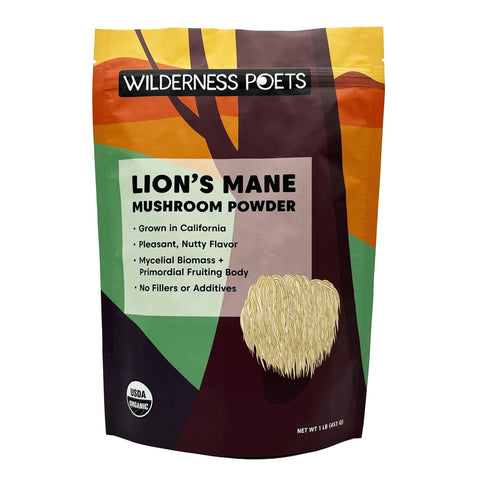 Organic Lion's Mane Mushroom Powder 3.5OZ Wilderness Poets