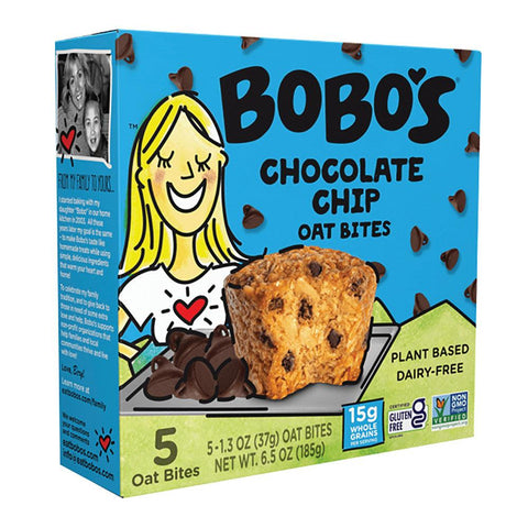 Original With Chocolate Chips Oat Bars Snack Bites 5Ct BOBO'S