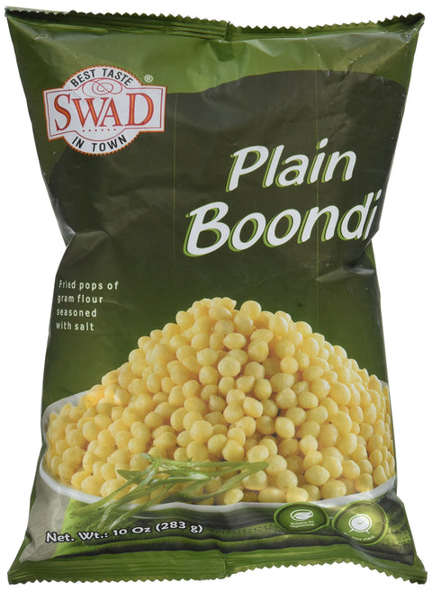 Great Bazaar Swad Plain Boondi Snacks, 10 Ounce, Pack of 1, Crispy Indian Snack