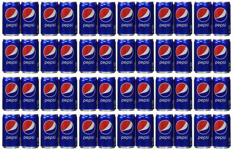 Pepsi Cola Soda 7.5Oz Mini Cans 3/8 Packs (24 Cans)