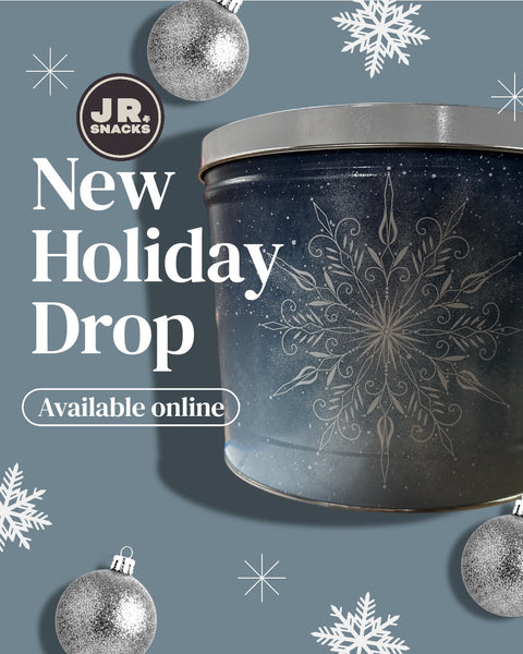 Holiday 2 Gallon Tins Festive Popcorn Assortment JR. Snacks