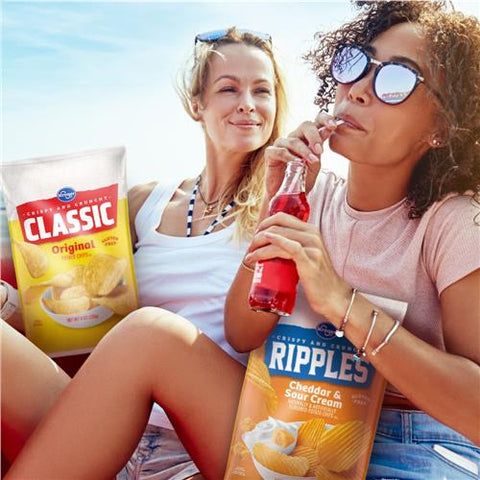 Kroger Classic Ripples Potato Chips 8 oz