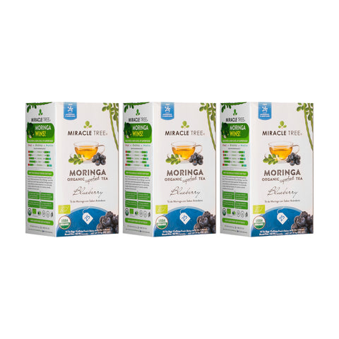 Organic Moringa Tea - Blueberry - Caffeine-Free Herbal Tea