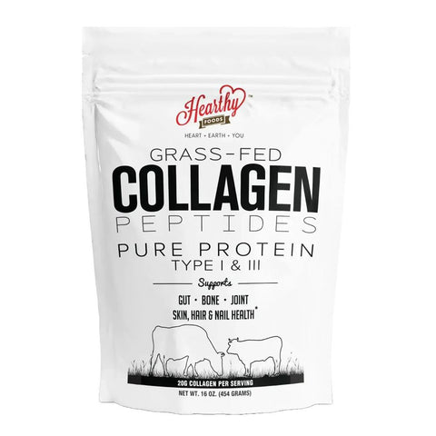 Collagen Grass-Fed Type I & III Peptides 16OZ Hearthy Foods