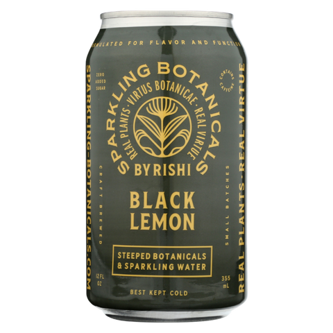 Black Lemon Sparkling Botanical Tea 12OZ Rishi
