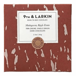 Single-Origin Dark Chocolate 72% 65G 9th & Larkin Bejofo Estate Madagascar