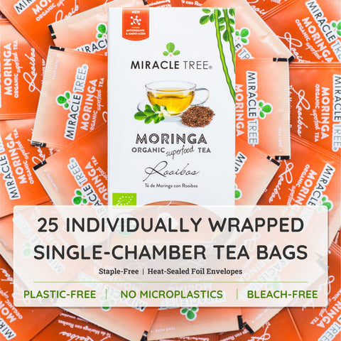 Organic Moringa Tea - Rooibos - Caffeine-Free Herbal Tea