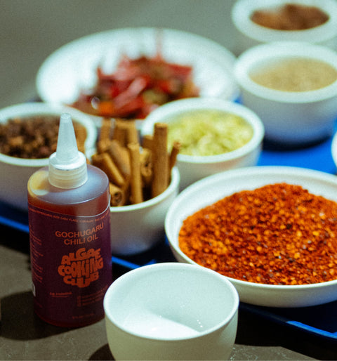 Chef-grade algae oil high smoke point and gochugaru chili oil bundle