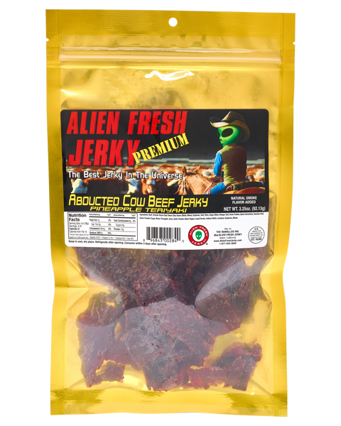 Abducted Cow Pineapple Teriyaki Top Round Jerky Alien Fresh Jerky