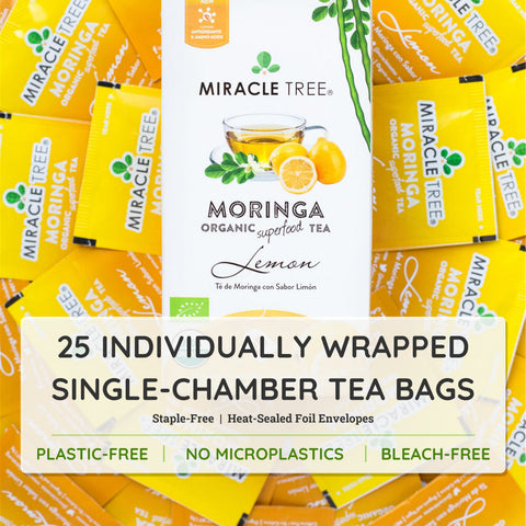 Organic Moringa Tea - Lemon - Caffeine-Free Herbal Tea