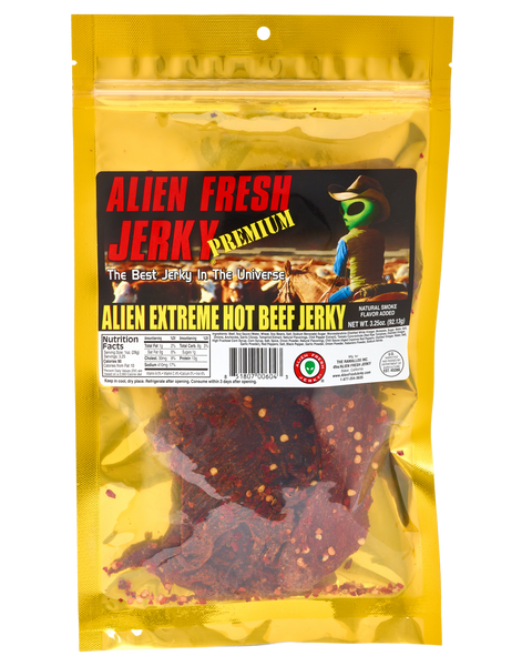 Alien Extreme Hot Beef Jerky Spicy BBQ Style