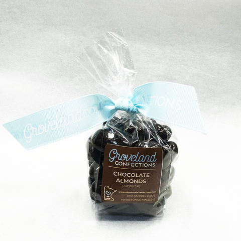 Chocolate Covered Almonds Milk or Dark Chocolate Groveland Confections