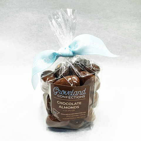 Chocolate Covered Almonds Milk or Dark Chocolate Groveland Confections
