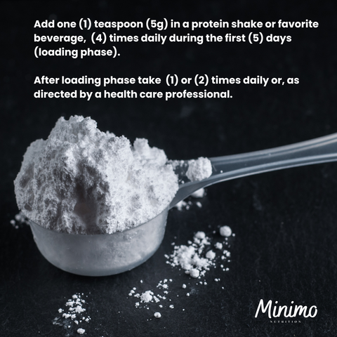 Creatine Monohydrate Powder 8.8 oz Supplement Minimo Nutrition