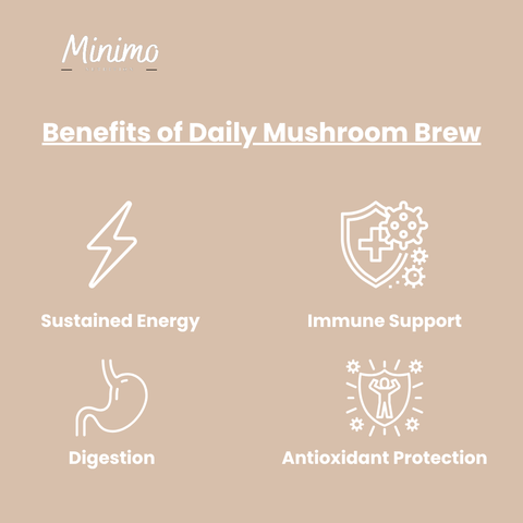 Daily Mushroom Brew Organic Fermented Mushroom Blend 7.4 oz Minimo Nutrition