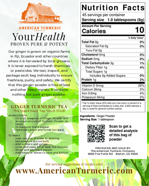 Naturally Grown Ginger Powder – Certified Lead-Free, Lab Tested for Purity